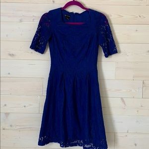 Electric Blue Lace New Directions Dress Size 4